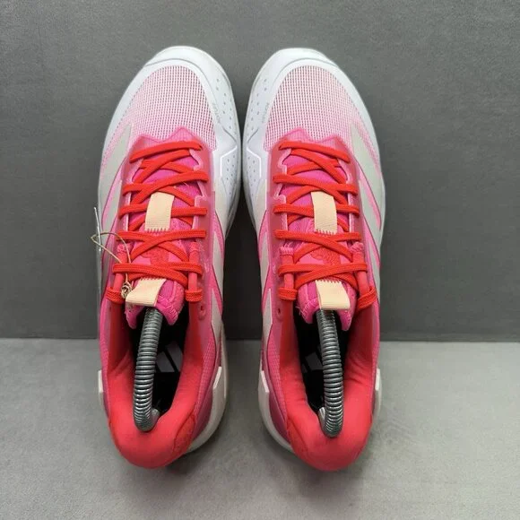 Womens Size 8 adidas Adizero Ubersonic 5 Tennis Shoes Pink White All Court NEW - Picture 6 of 9